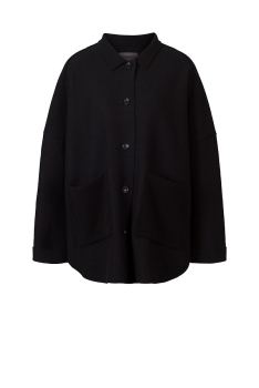 Manteau en laine noir Oska C0017541