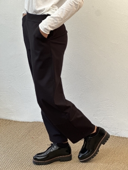 Pantalon ample en stretch noir O'mer C0017592