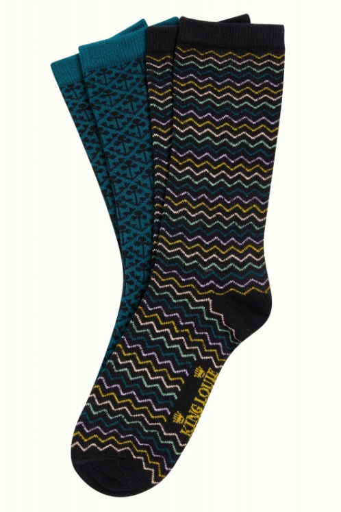 Lot de 2 paires de chaussettes imprimée King Louie C0017931